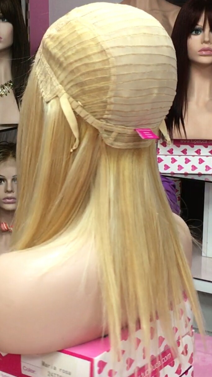 Peluca natural CLARA color 613h18h613 RAYA TUL transparente efecto piel