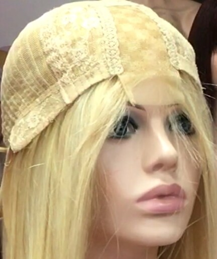 Peluca natural CLARA color 613h18h613 RAYA TUL transparente efecto piel