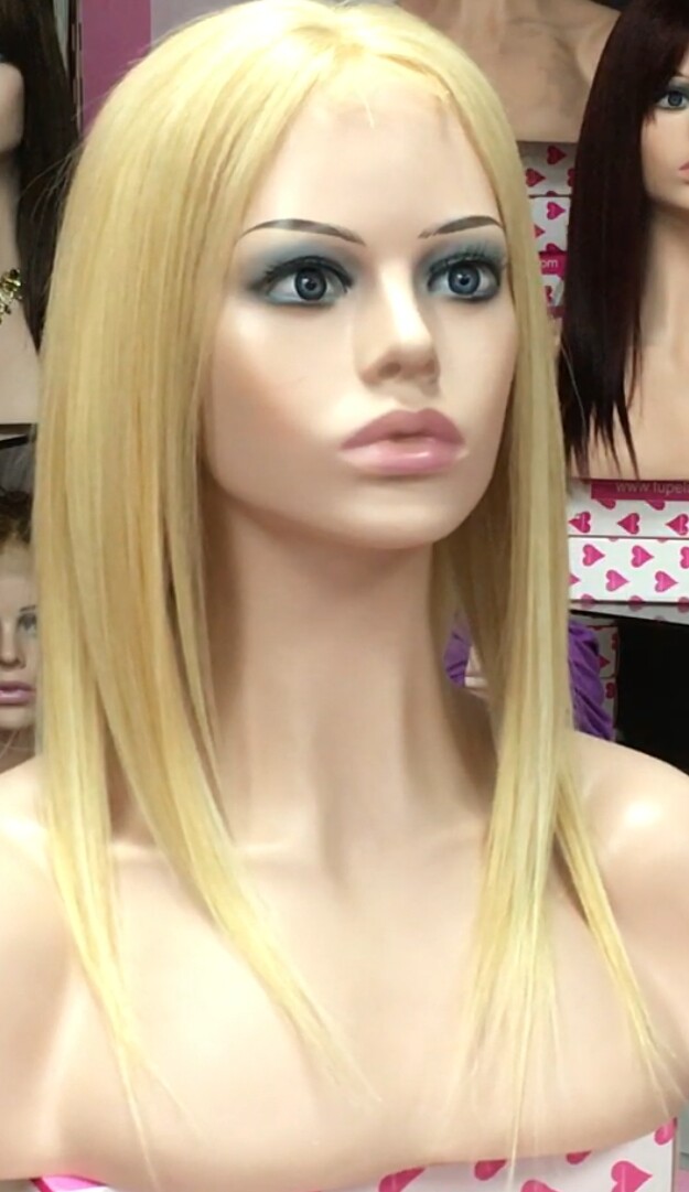 Peluca natural CLARA color 613h18h613 RAYA TUL transparente efecto piel