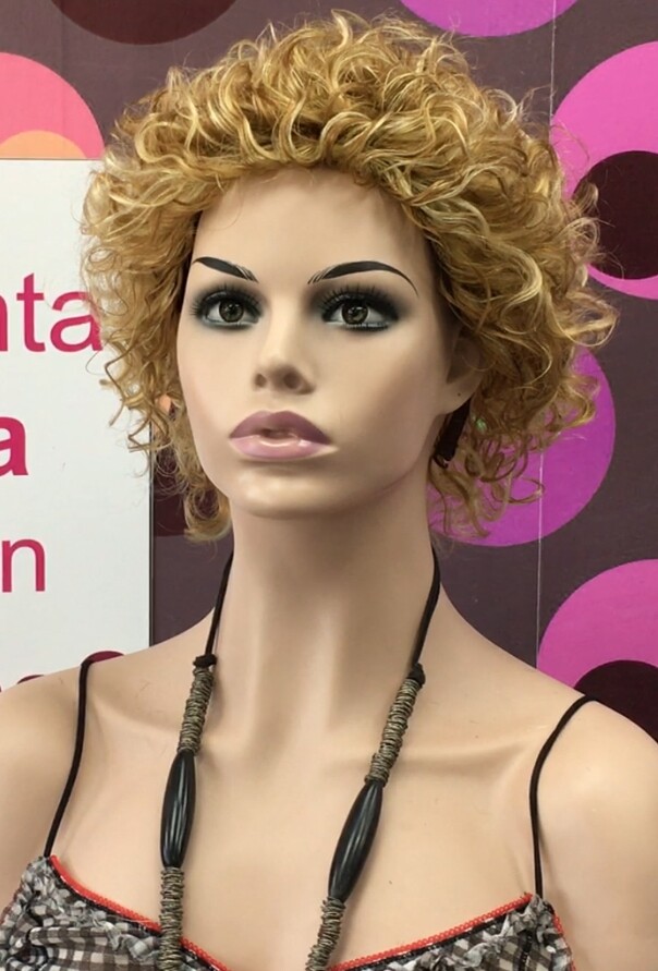 Peluca rizada natural DOLLY color 27h613