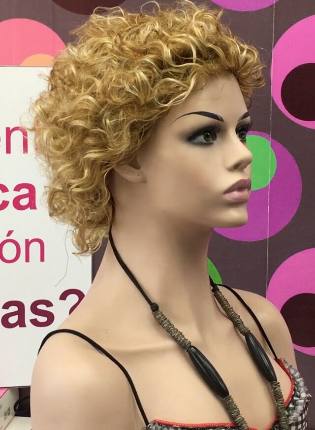 Peluca rizada natural DOLLY color 27h613