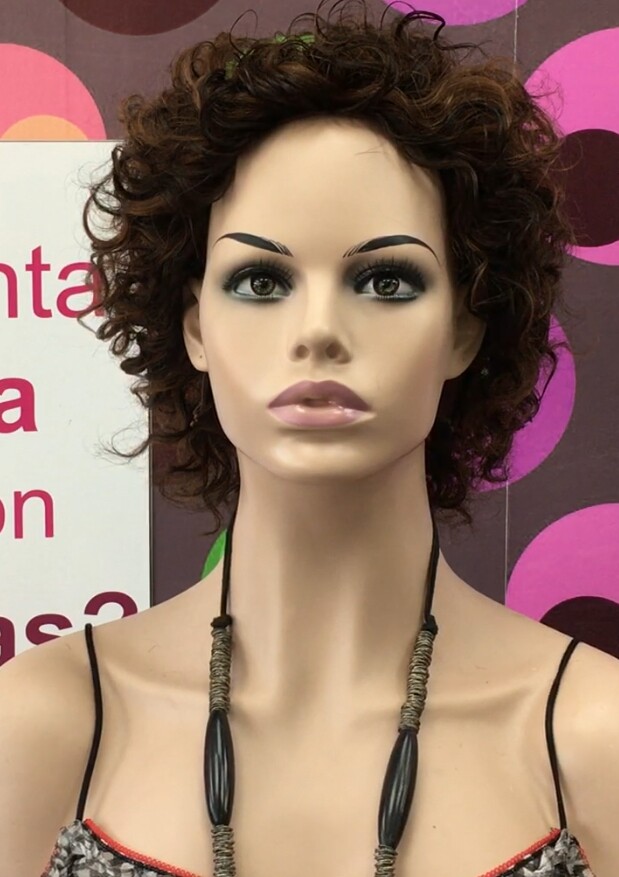 Peluca rizada natural DOLLY color 2h5