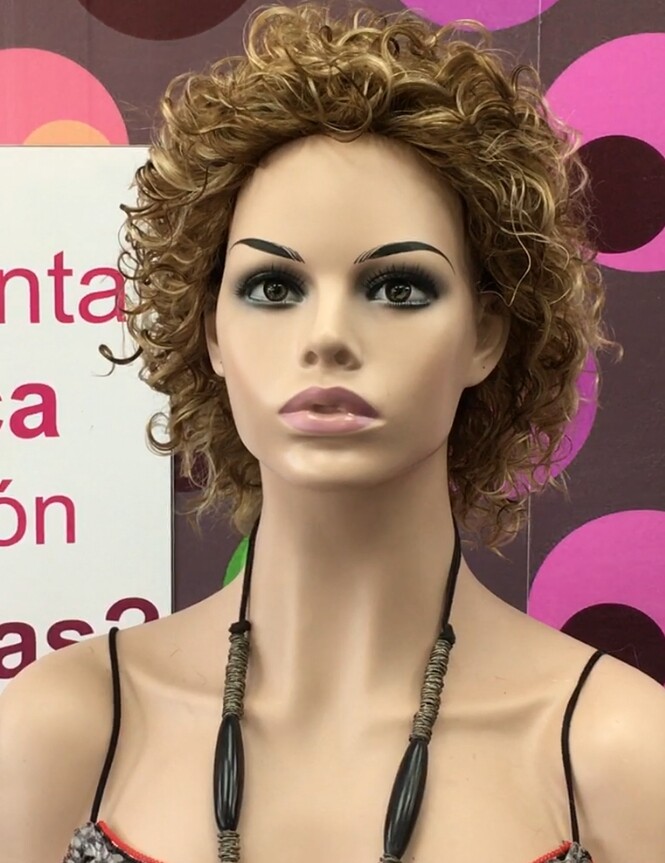 Peluca rizada natural DOLLY color 6h16