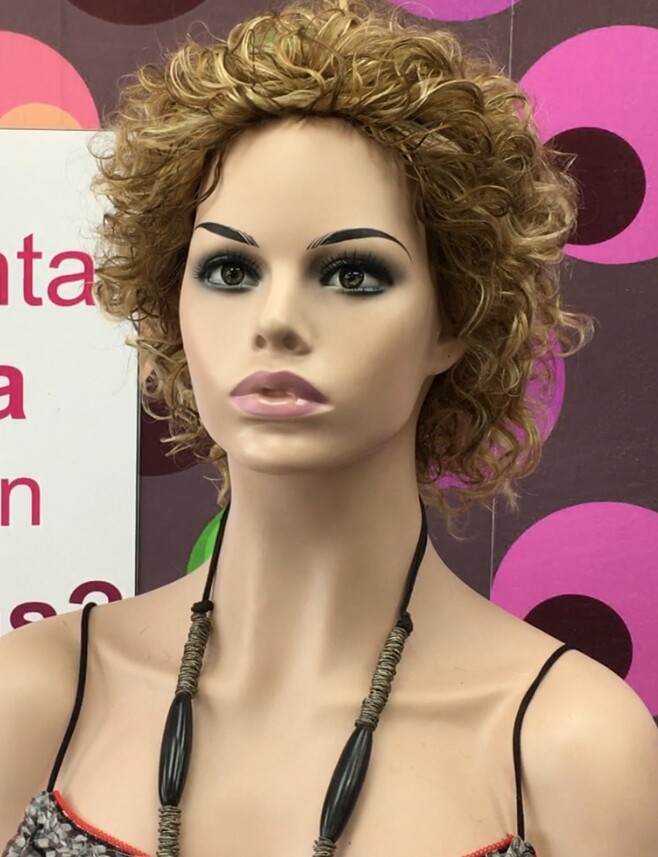 Peluca rizada natural DOLLY color 6h16h613h27