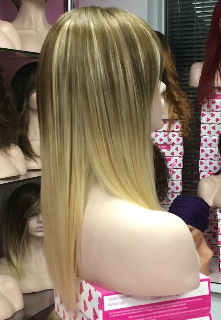 Peluca cabello natural Veronica RAYA TUL transparente color 8R18