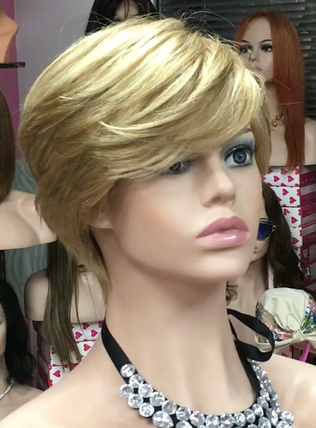 Peluca natural YANIS fleco largo color 16h613 confecc. maquina