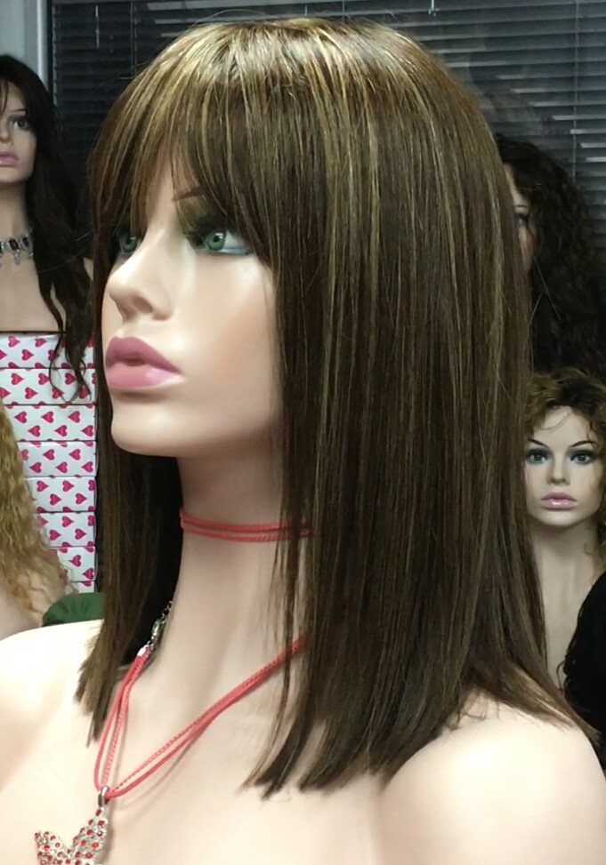 Peluca natural ZULHEMA color 5h16h5 conf.Maquina