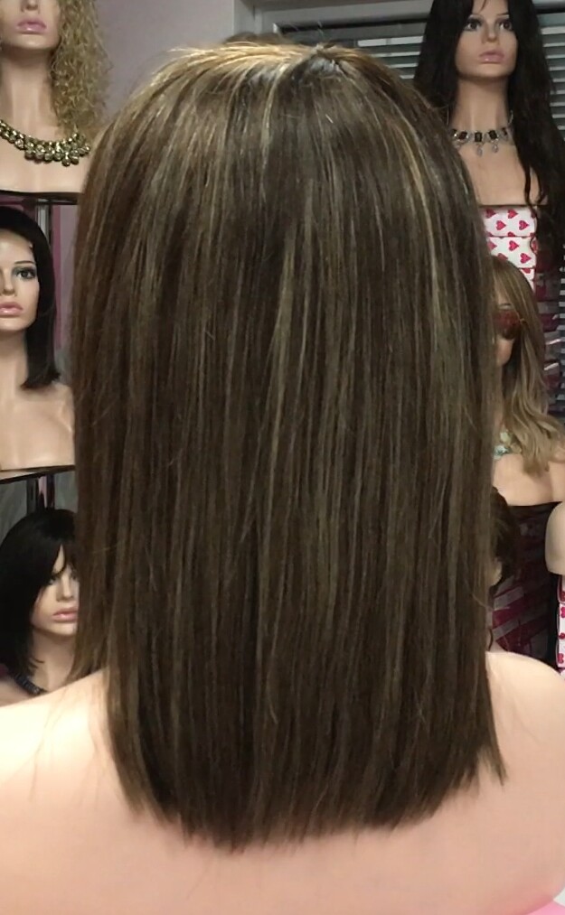 Peluca natural ZULHEMA- Fleco LARGO color 4h18h6 conf.maquina