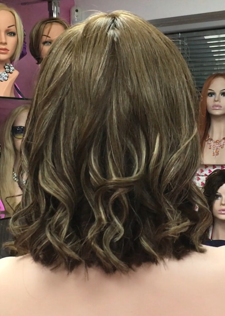 Peluca natural ZULHEMA- ONDAS color 4h18h4 conf.Maquina