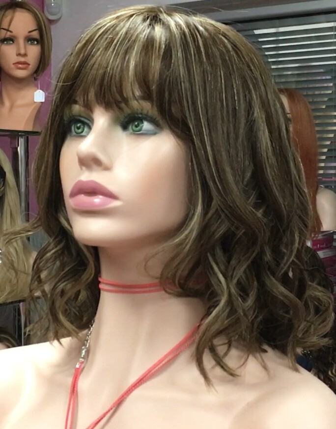 Peluca natural ZULHEMA- ONDAS color 4h18h4 conf.Maquina