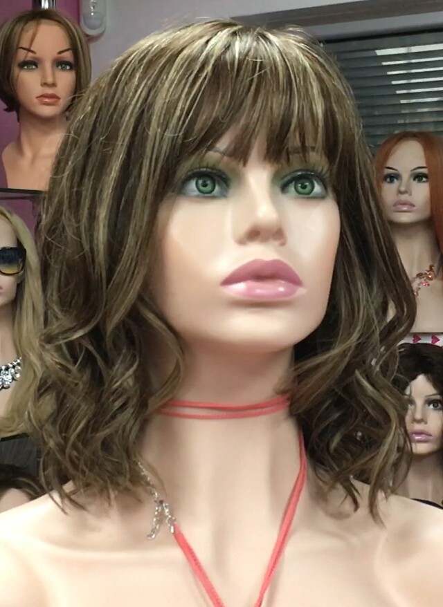 Peluca natural ZULHEMA- ONDAS color 4h18h4 conf.Maquina