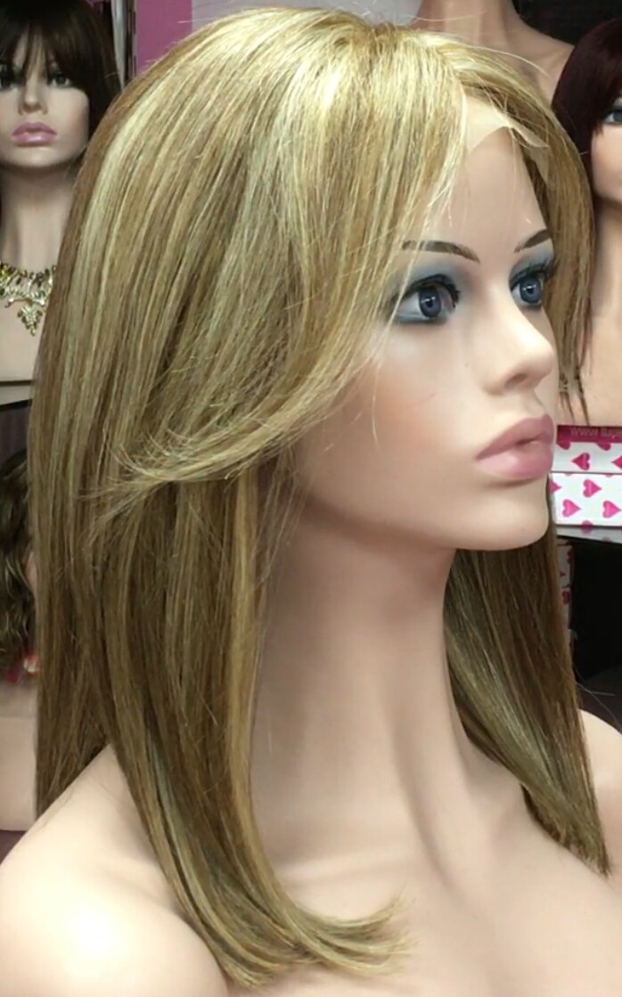 Peluca natural MELISA color 6h613 TOP TUL transparente efecto piel