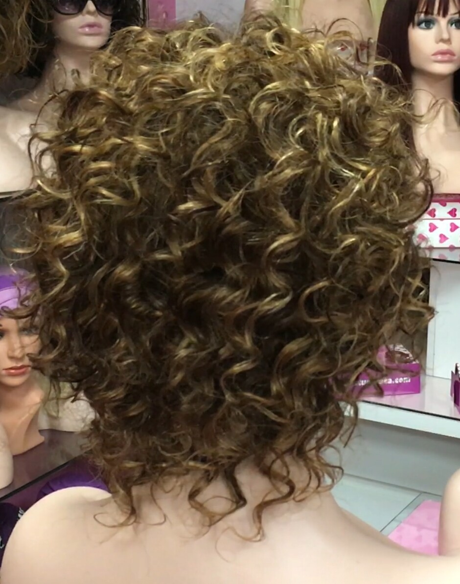 Peluca rizada natural LOLA 5h27 confecc. a MAQUINA