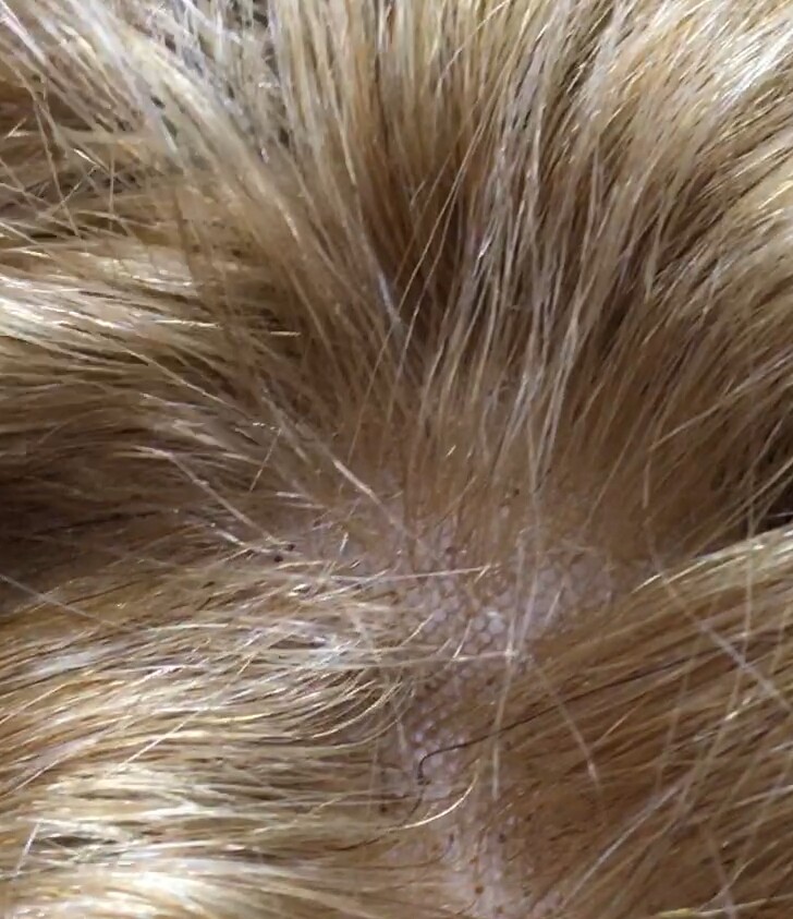 Peluca rizada natural ADELAIDE color 27 con TOP de TUL 40Cm