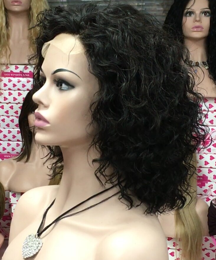 Peluca natural CANDELARIA color 1B FRONTAL de tul transparente