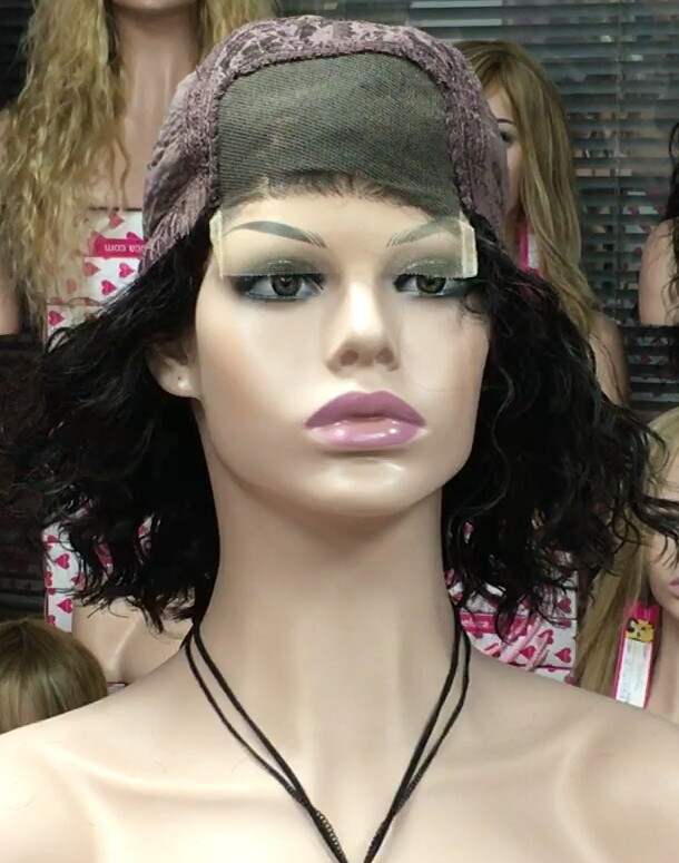 Peluca natural CANDELARIA color 1B FRONTAL de tul transparente