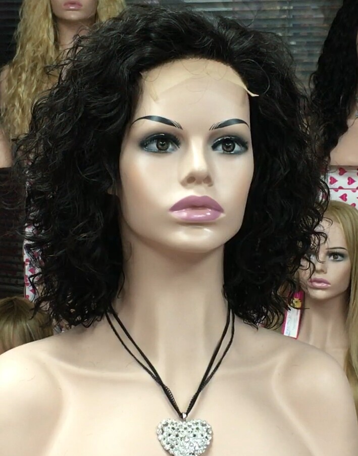 Peluca natural CANDELARIA color 1B FRONTAL de tul transparente
