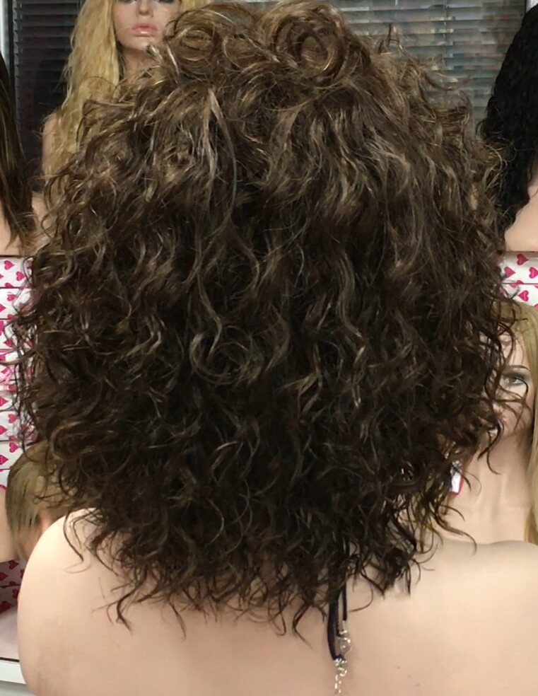 Peluca natural CANDELARIA color 4 conf.maquina