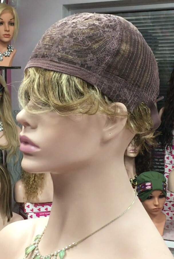 Peluca rizada cabello natural YESSI color 5h8H613