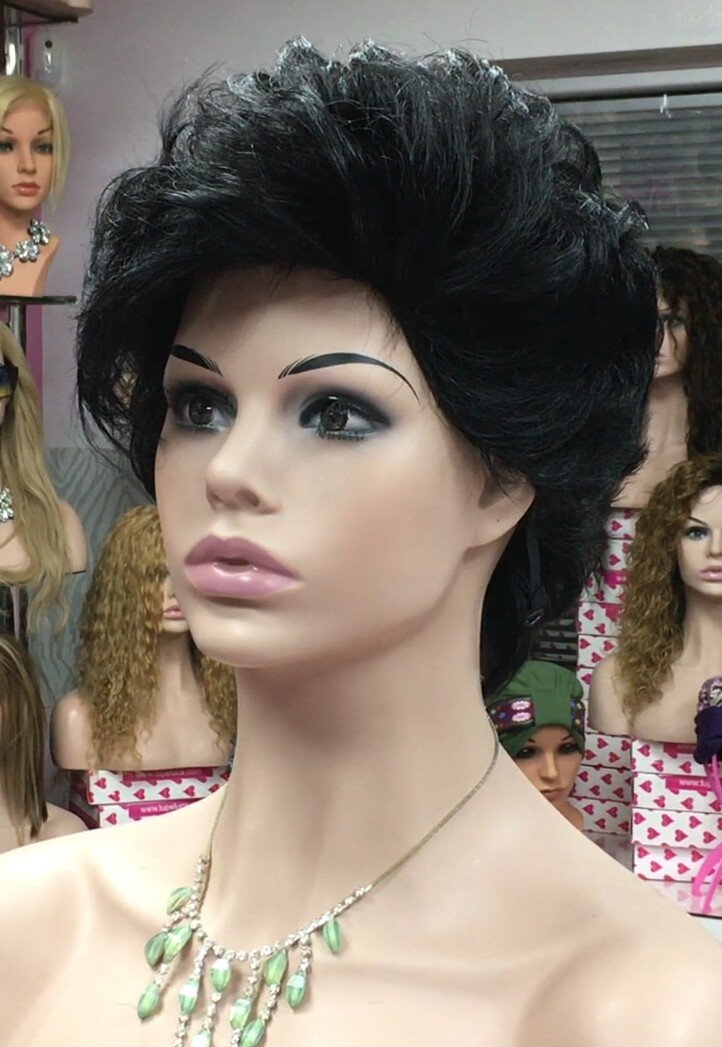 Peluca rizada cabello natural YESSI color 1