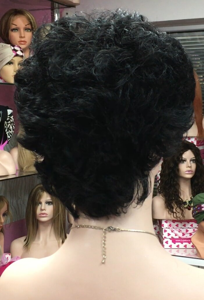 Peluca rizada cabello natural YESSI color 1