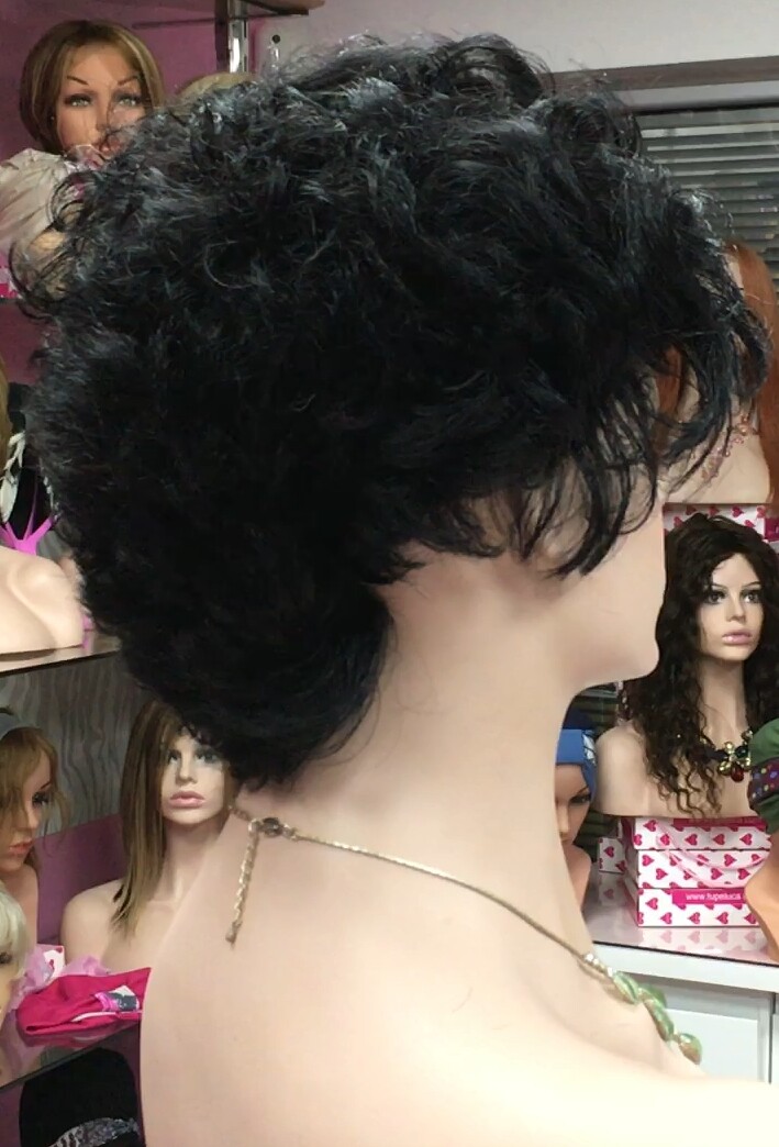 Peluca rizada cabello natural YESSI color 1