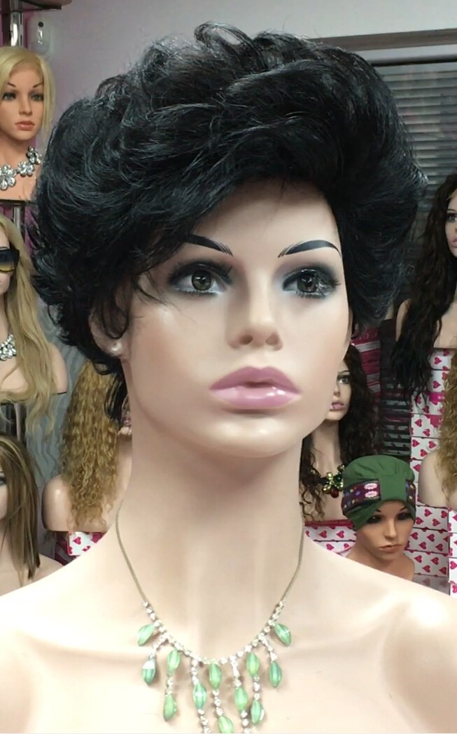 Peluca rizada cabello natural YESSI color 1