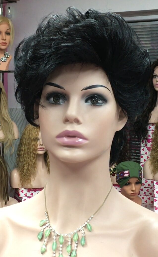 Peluca rizada cabello natural YESSI color 1