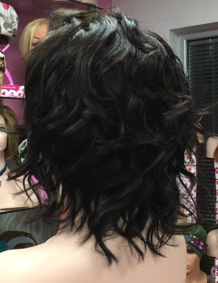 Peluca natural WENDY- Ondas Frontal de TUL color 1