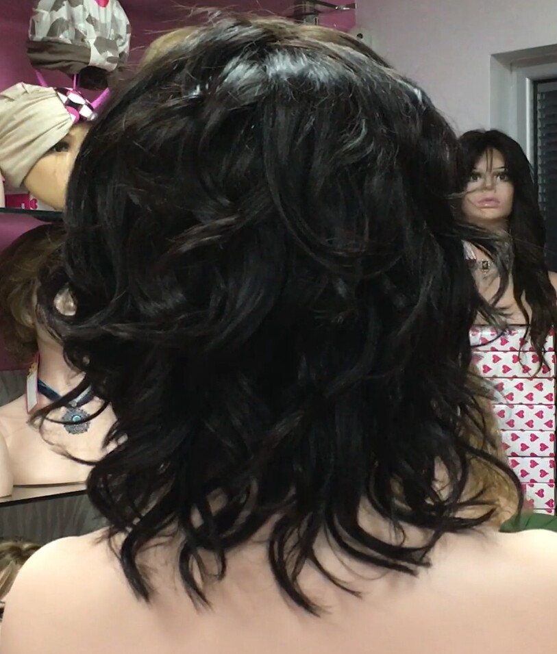 Peluca natural WENDY- Ondas Frontal de TUL color 1