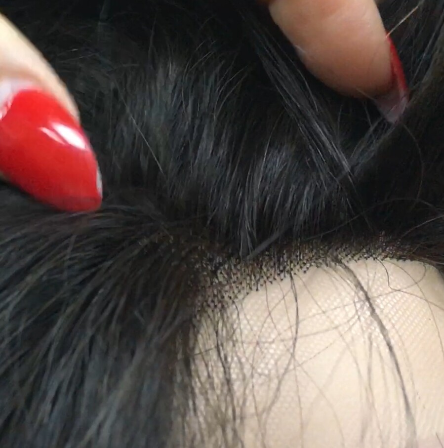 Peluca natural WENDY- Ondas Frontal de TUL color 1