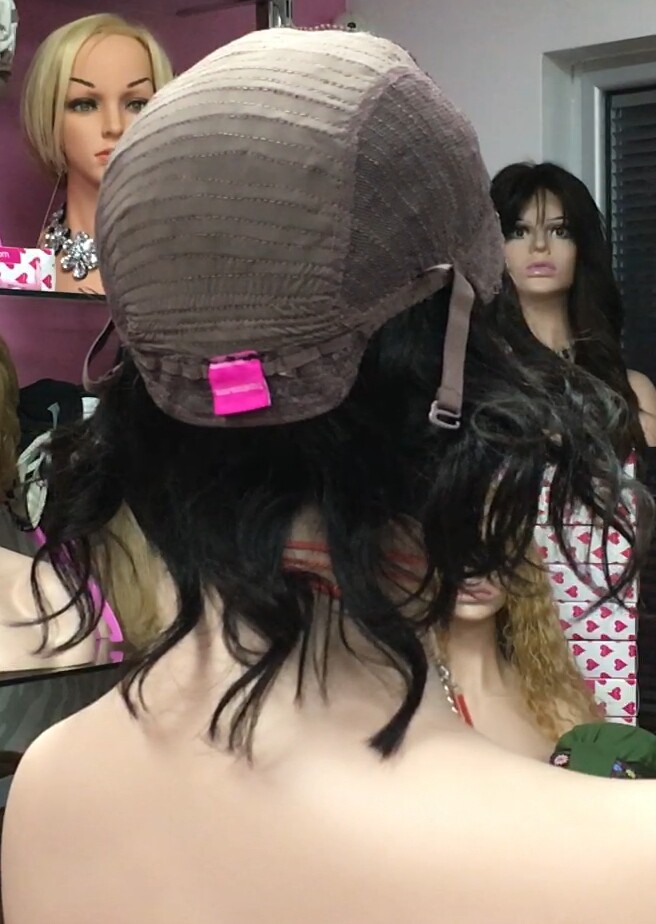 Peluca natural WENDY- Ondas Frontal de TUL color 1