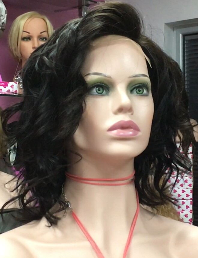 Peluca natural WENDY- Ondas Frontal de TUL color 1