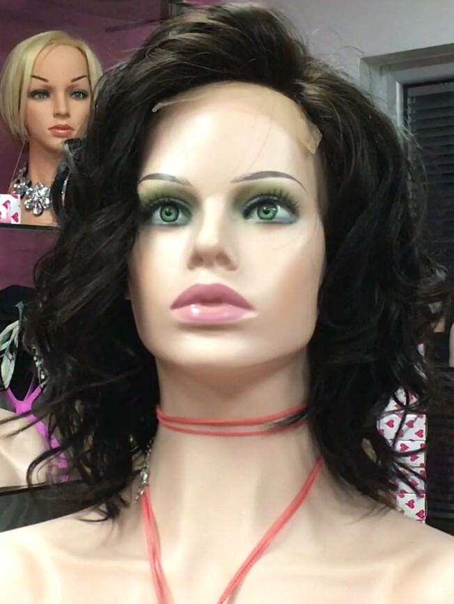 Peluca natural WENDY- Ondas Frontal de TUL color 1