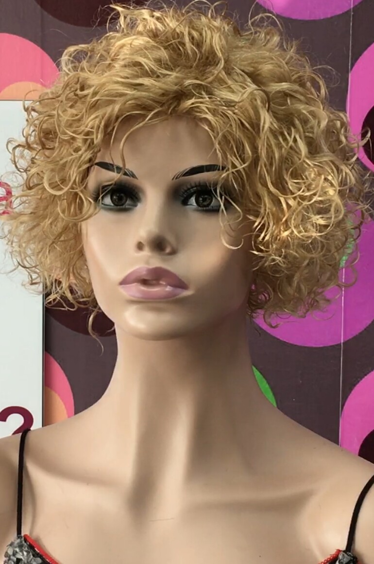 Peluca rizada natural CINTA color 16 maquina
