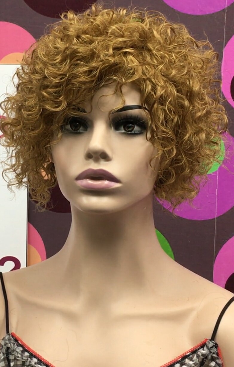 Peluca rizada natural CINTA color 27 maquina
