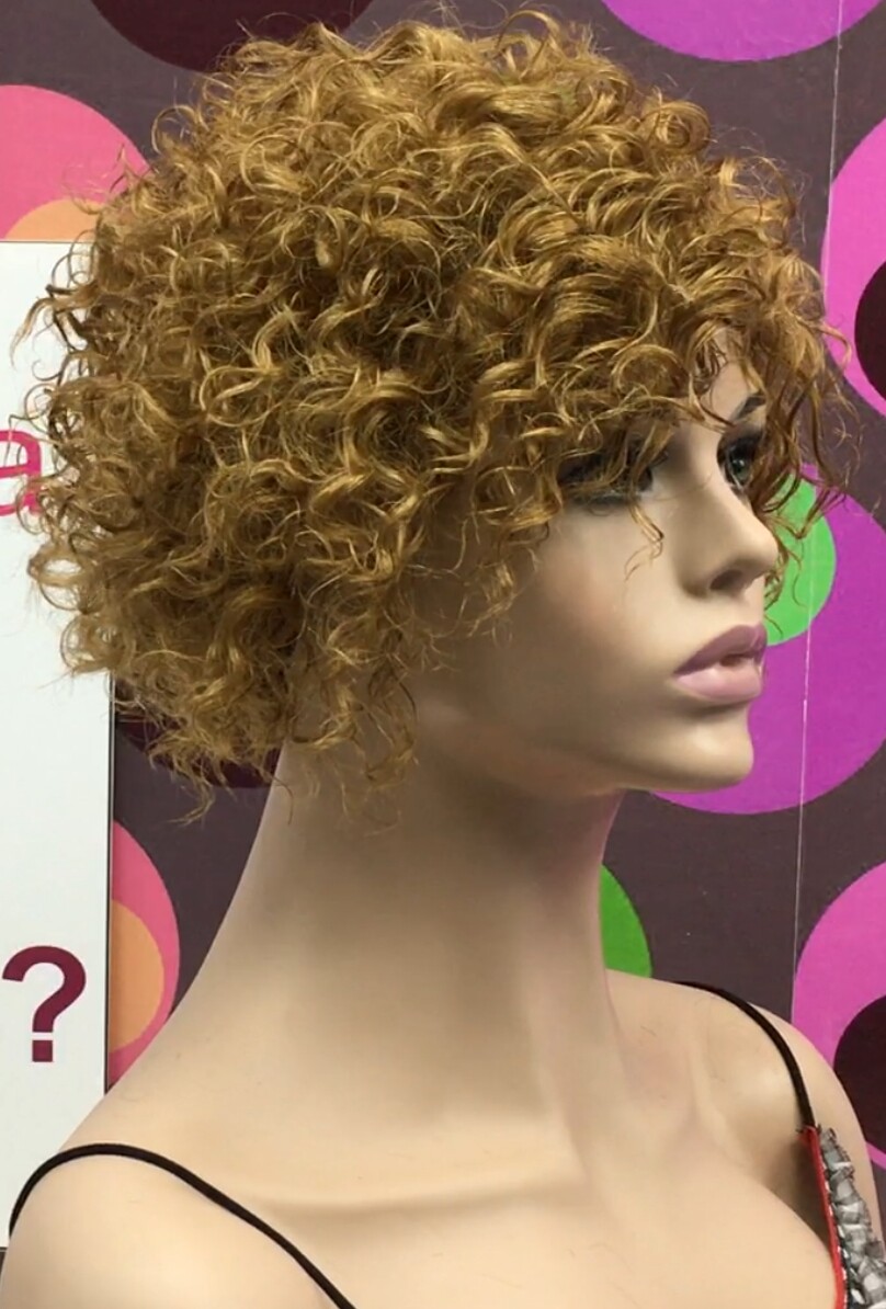 Peluca rizada natural CINTA color 27 maquina