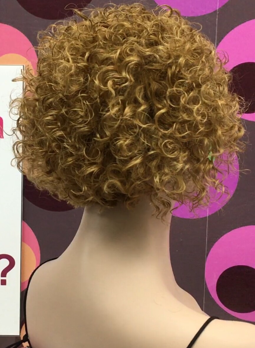 Peluca rizada natural CINTA color 27 maquina