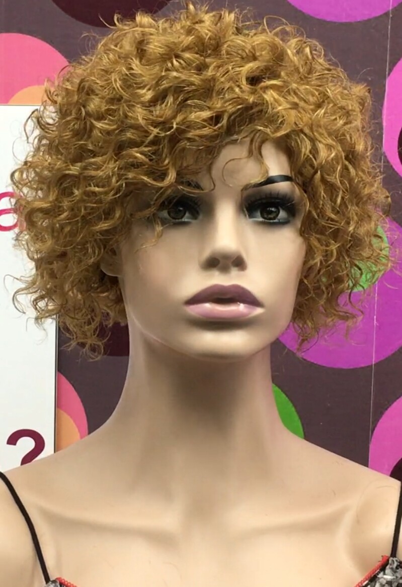 Peluca rizada natural CINTA color 27 maquina