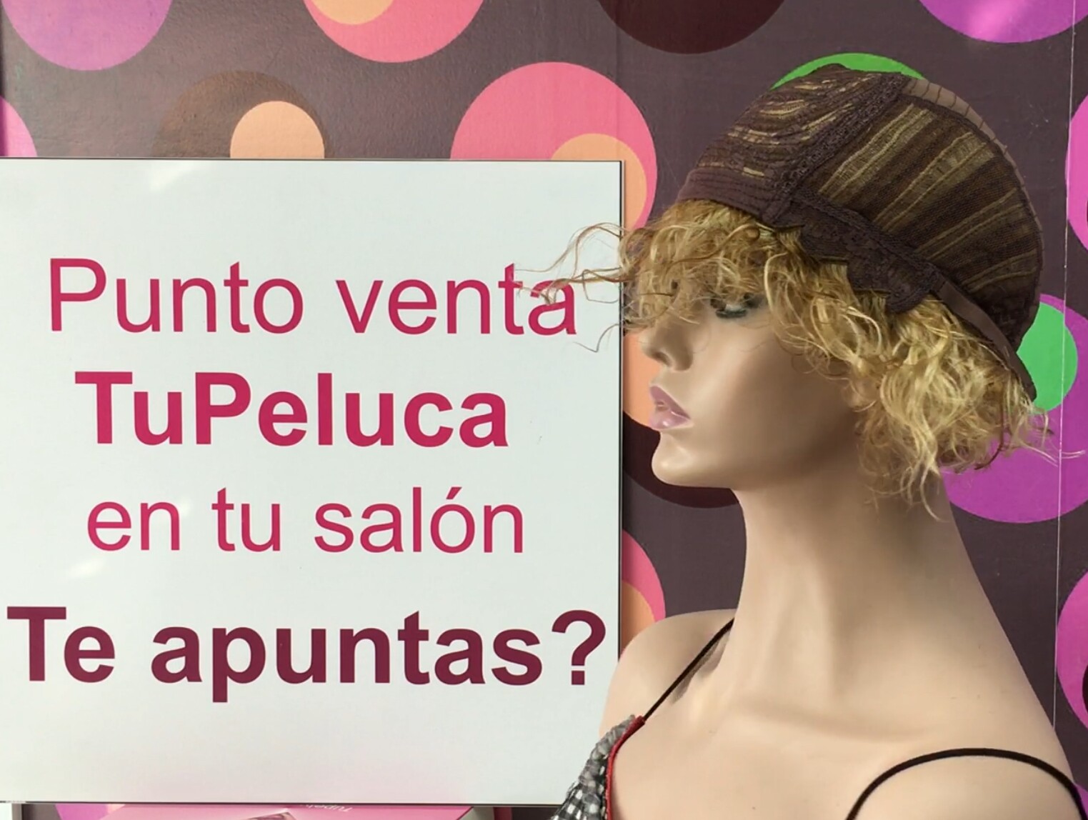 Peluca rizada natural CINTA color 27h613 maquina