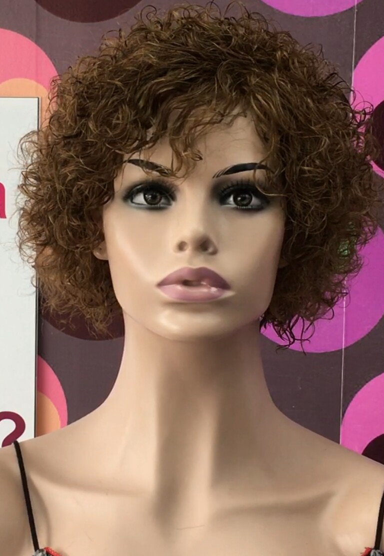 Peluca rizada natural CINTA color 6 maquina