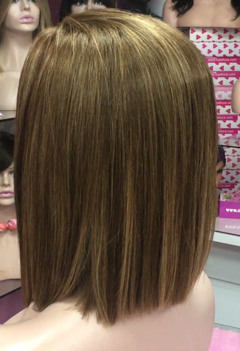 Peluca natural MELANIA color 4h27 frontal tul