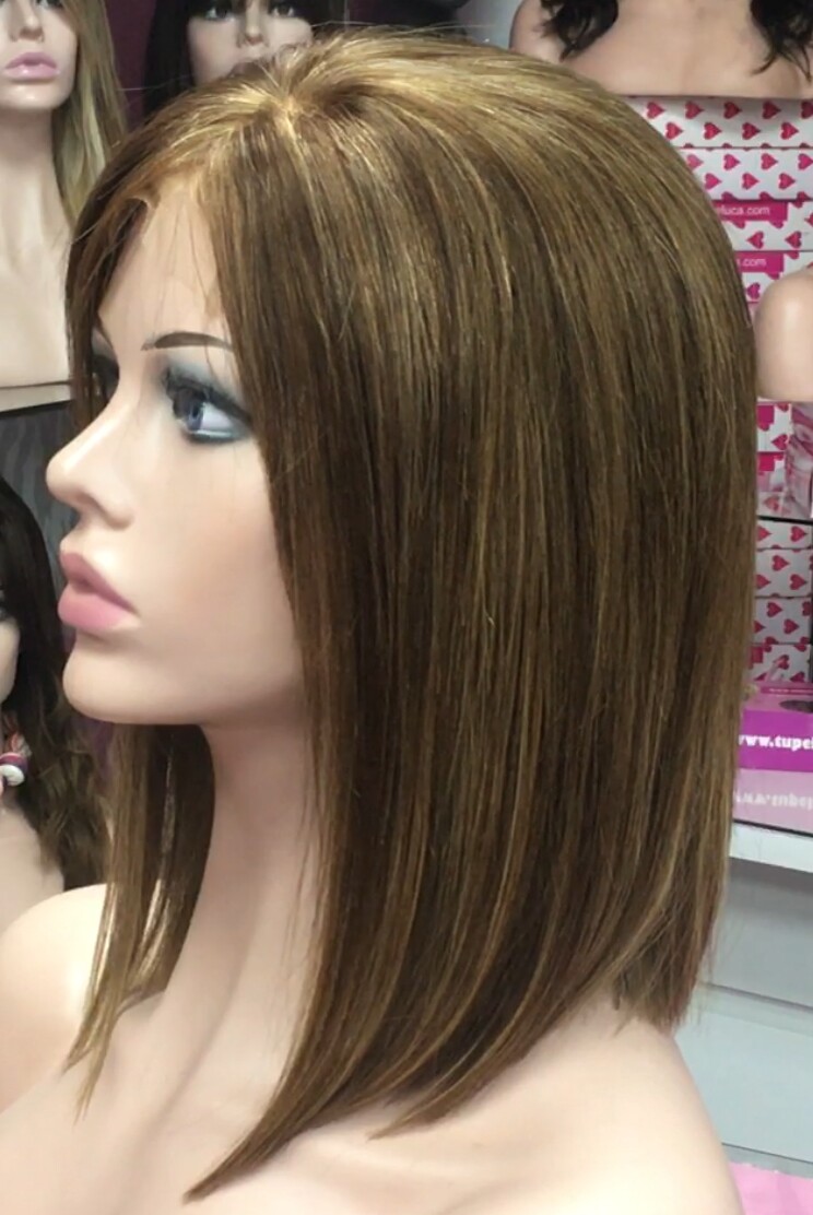 Peluca natural MELANIA color 4h27 frontal tul