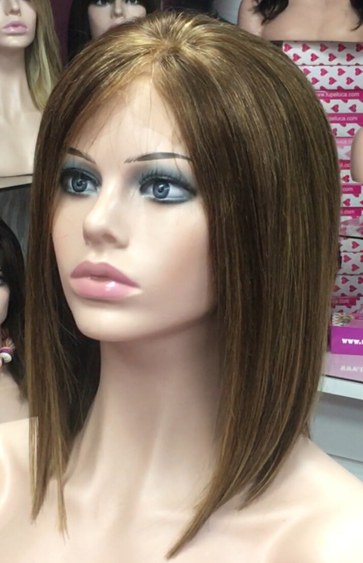 Peluca natural MELANIA color 4h27 frontal tul