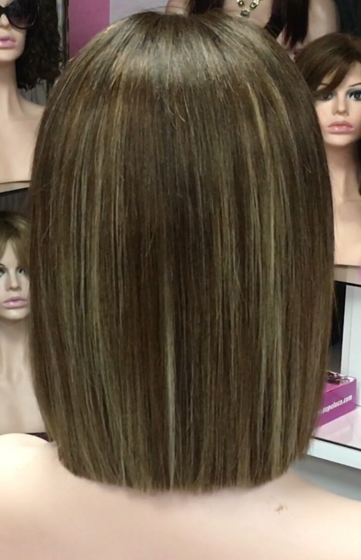Peluca natural MINAUTI color 4R8h613 RAYA de TUL