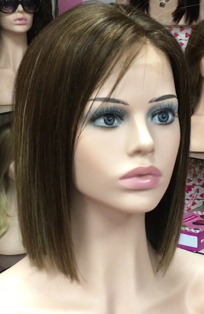 Peluca natural MINAUTI color 4R8h613 RAYA de TUL