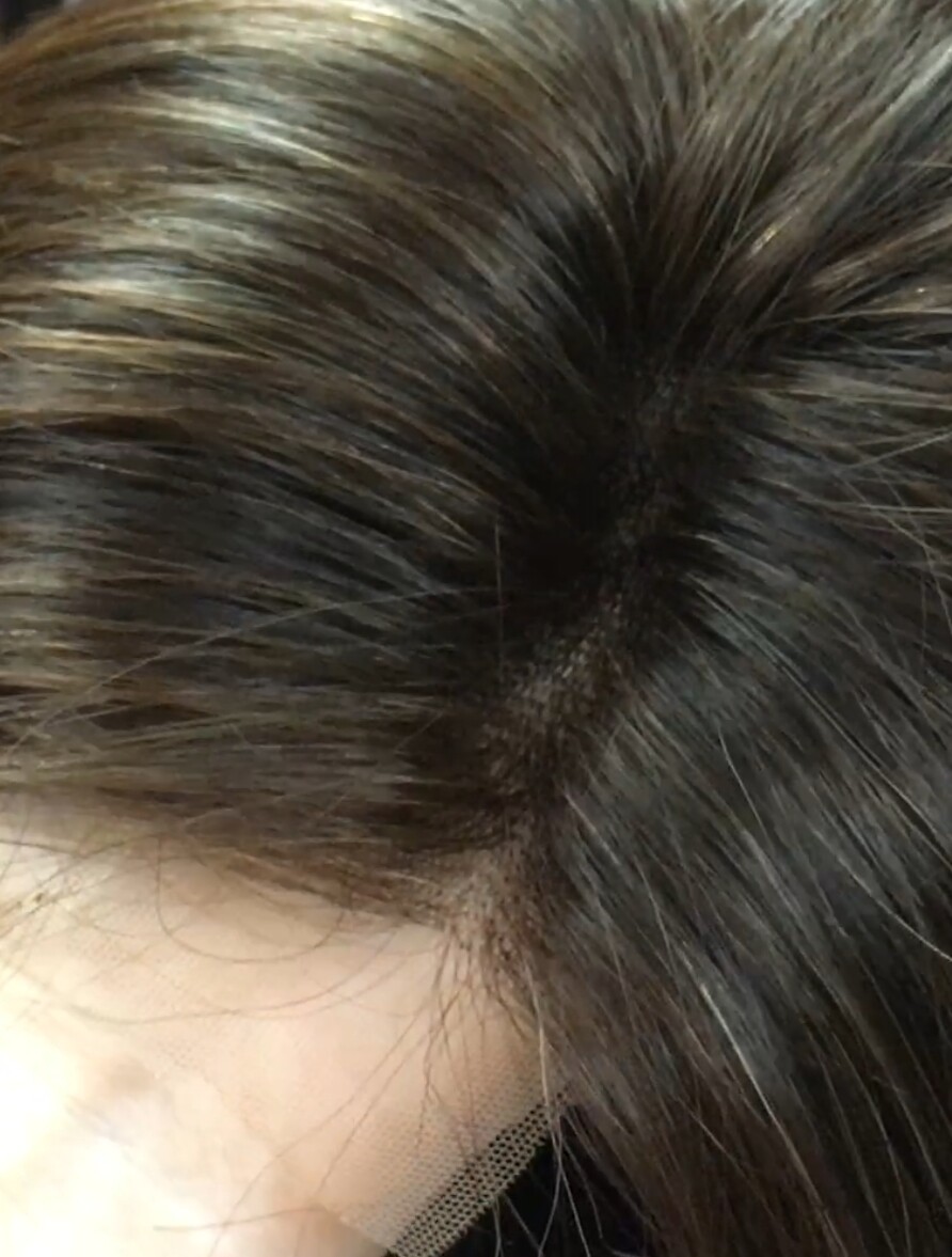 Peluca natural MINAUTI color 4R8h613 RAYA de TUL