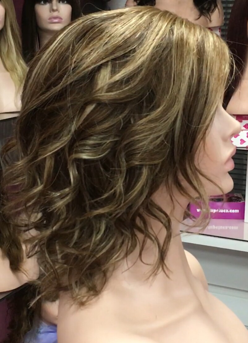 Peluca natural Wendy- ONDAS color 4H18 RAYA DE TUL