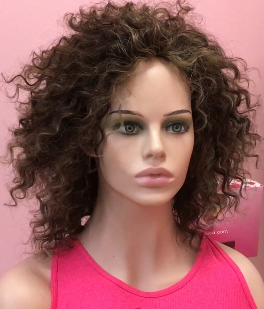 Peluca natural  AFRO CANDELARIA -  color 2H18 confecc. maquina