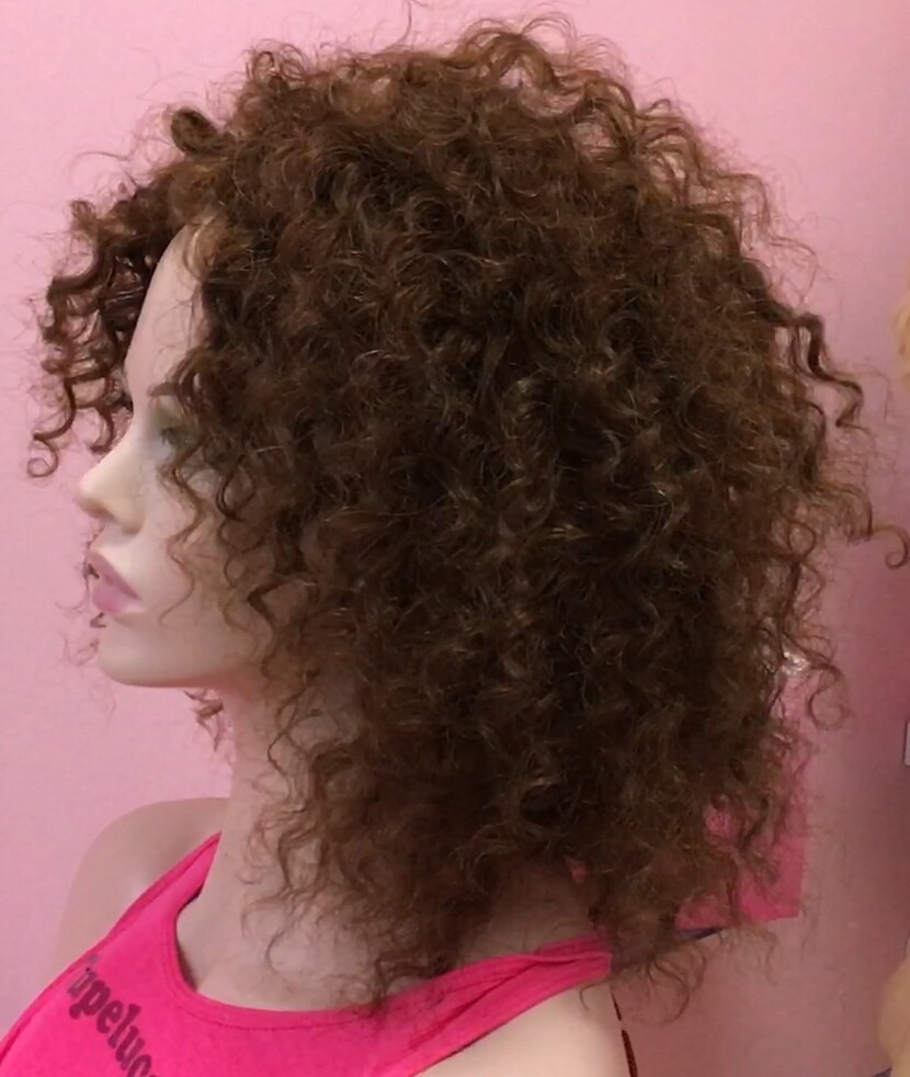 Peluca natural  AFRO CANDELARIA -  color 5 confecc. maquina